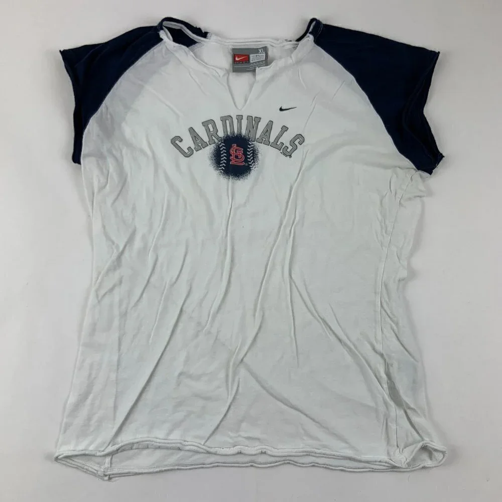 Nike Girls T Shirt Cap Sleeve Baseball White XL